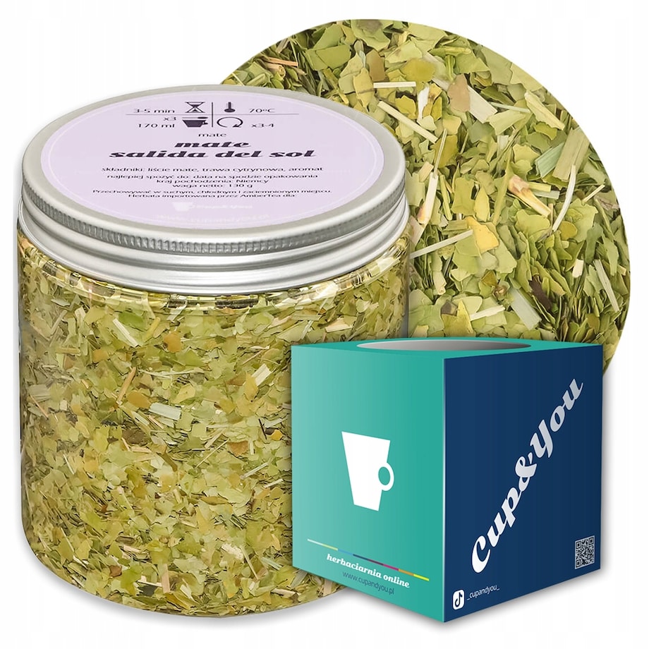 Herbata Yerba Mate SALIDA DEL SOL o smaku cytrusowym ostrokrzew paragwajski - herbata liściasta sypana mieszanka napar susz - gotowa na prezent upominek