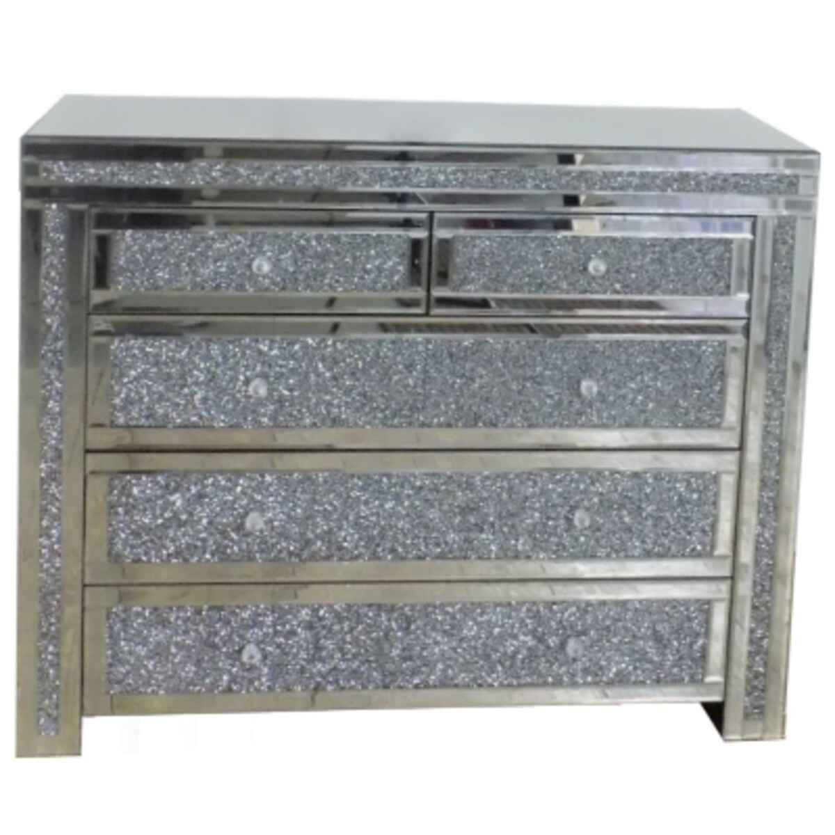 Lustrzana komoda z kryształkami Milion Diamonds Premium Glamour 90x80x40