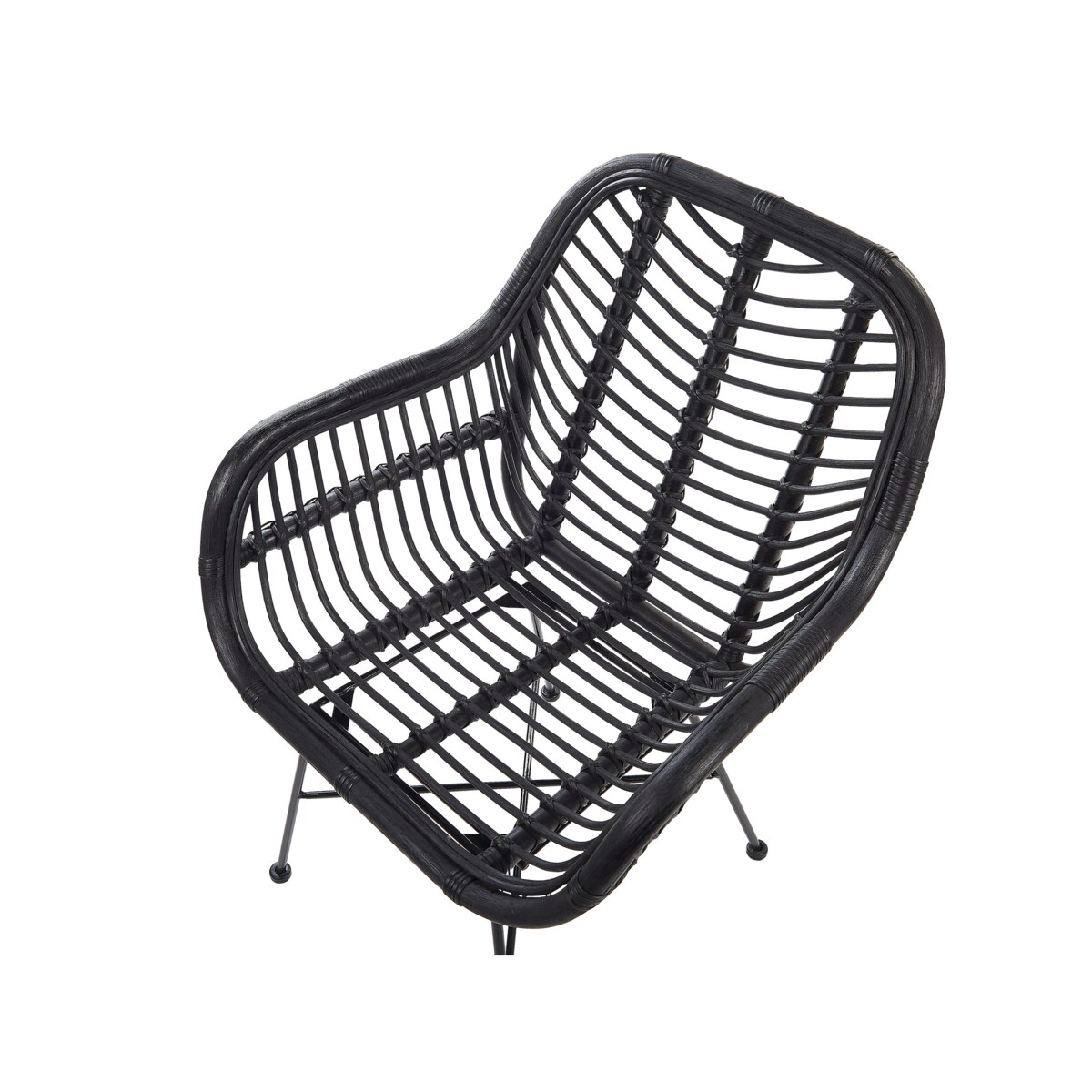 Krzesło rattanowe czarne CANORA