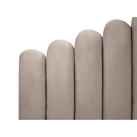 Łóżko wodne Welur VINCENNES 140 x 200 cm Beżowoszary