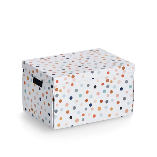 Kartonowe pudełko z pokrywą DOTS, 25 x 35 x 20 cm