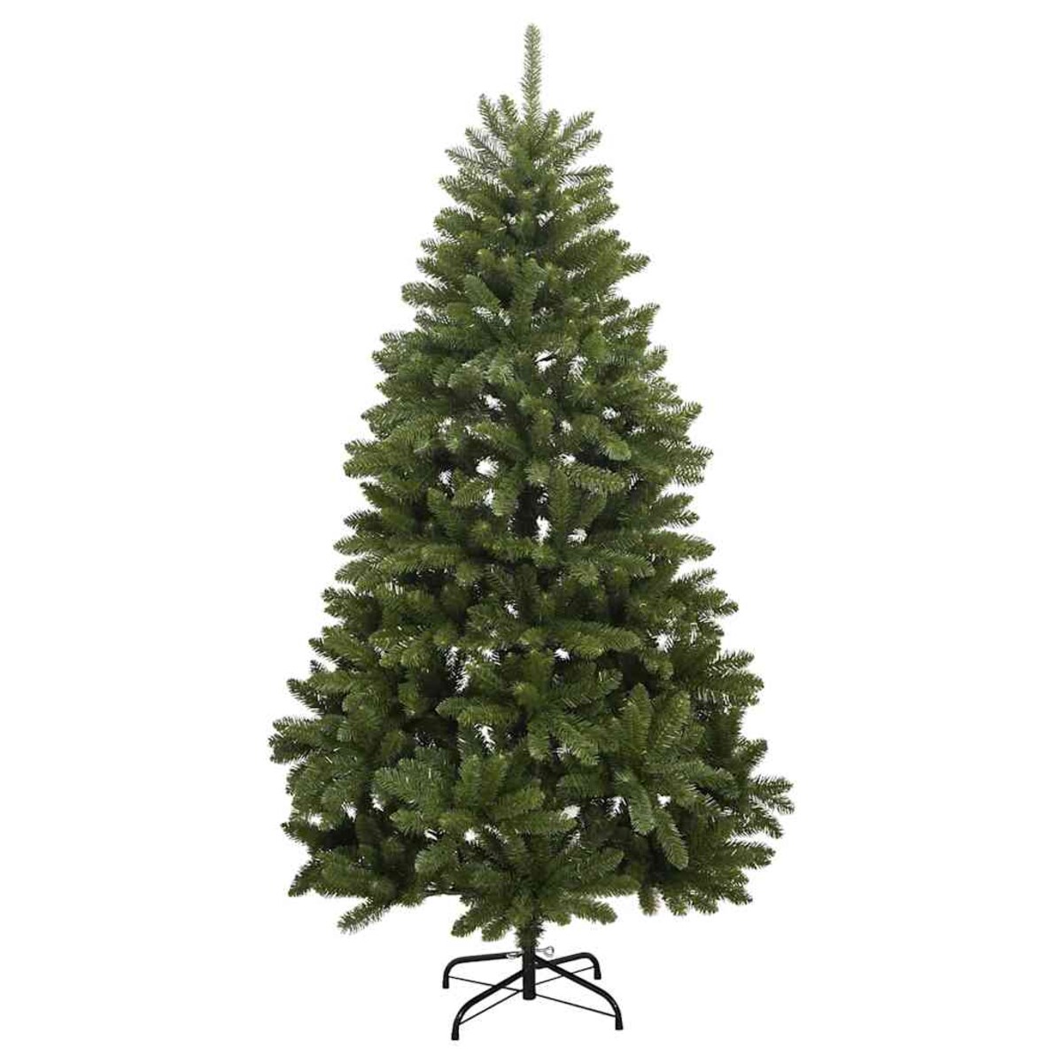 vidaXL Sztuczna choinka na zawiasach, 300 lampek LED i bombki, 300 cm