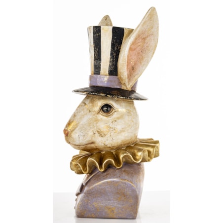 Figurka -popiersie królika 26,5x14x12 cm TORACE w cylindrze