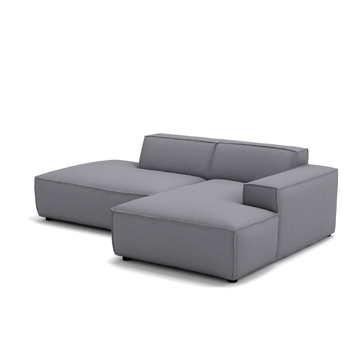 Narożnik otwarty prawy Modularis - Szary Welur