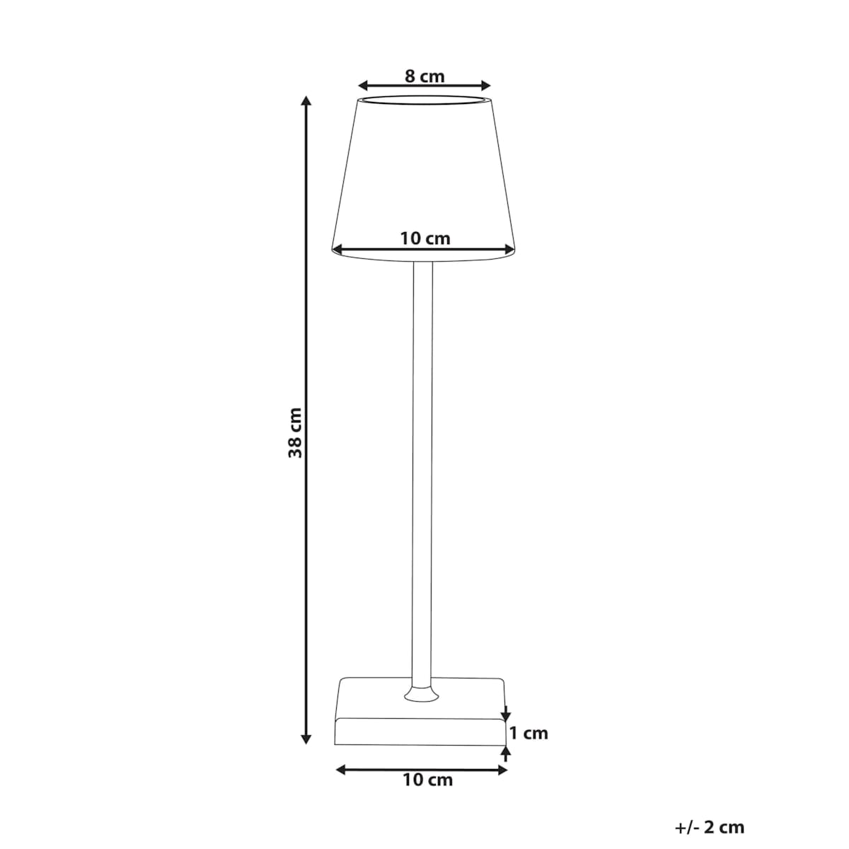 Bezprzewodowa lampa stołowa metalowa ciemnoszara BACEIRO