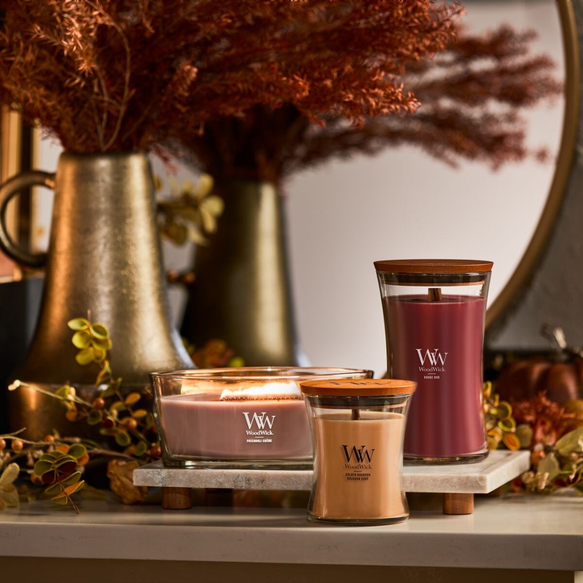 WoodWick świeca Elipsa PATCHOULI CREME