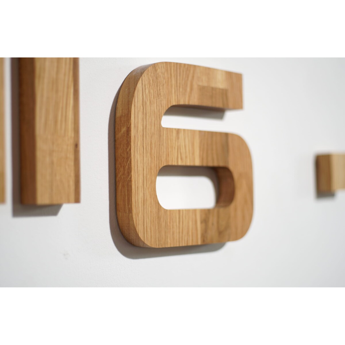 Drewniany zegar ścienny dębowy LAMELE 100cm