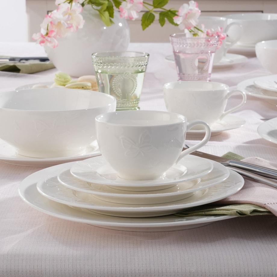 VILLA ITALIA Komplet filiżanek do kawy porcelanowych 200 ml 6 sztuk VANESSA
