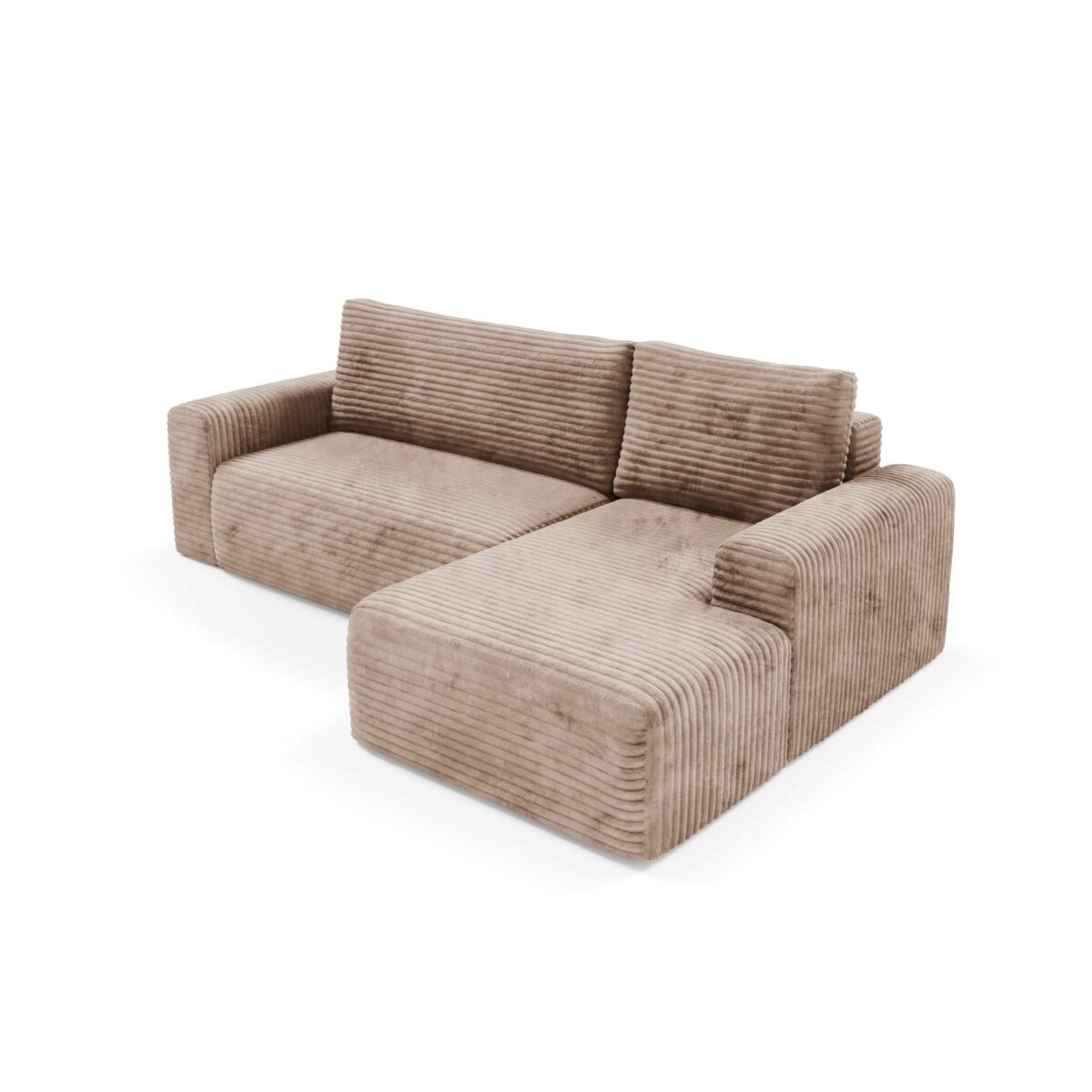 Narożnik SONTII z funkcją spania gruby sztruks Kolor: TILIA 17