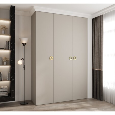 Szafa trzydrzwiowa Como 1 160 gł.50 kaszmir+złoty