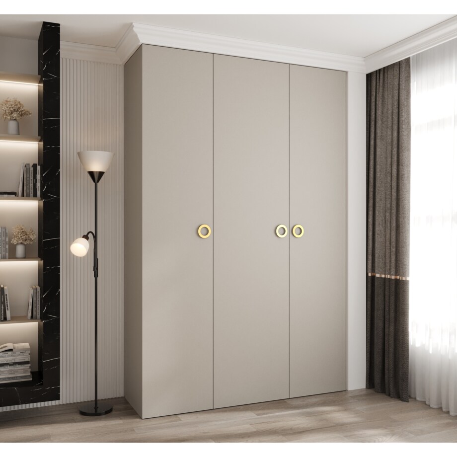 Szafa trzydrzwiowa Como 1 160 gł.50 kaszmir+złoty