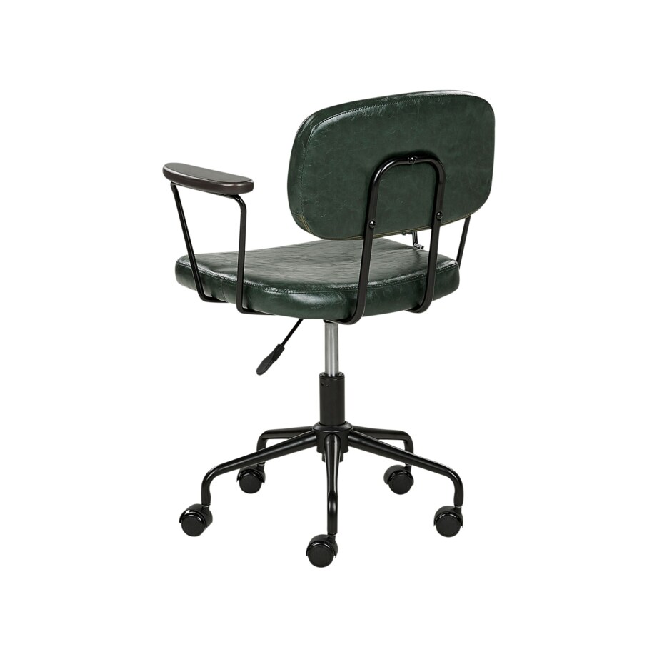 Krzesło biurowe regulowane ekoskóra ciemnozielone ALGERITA