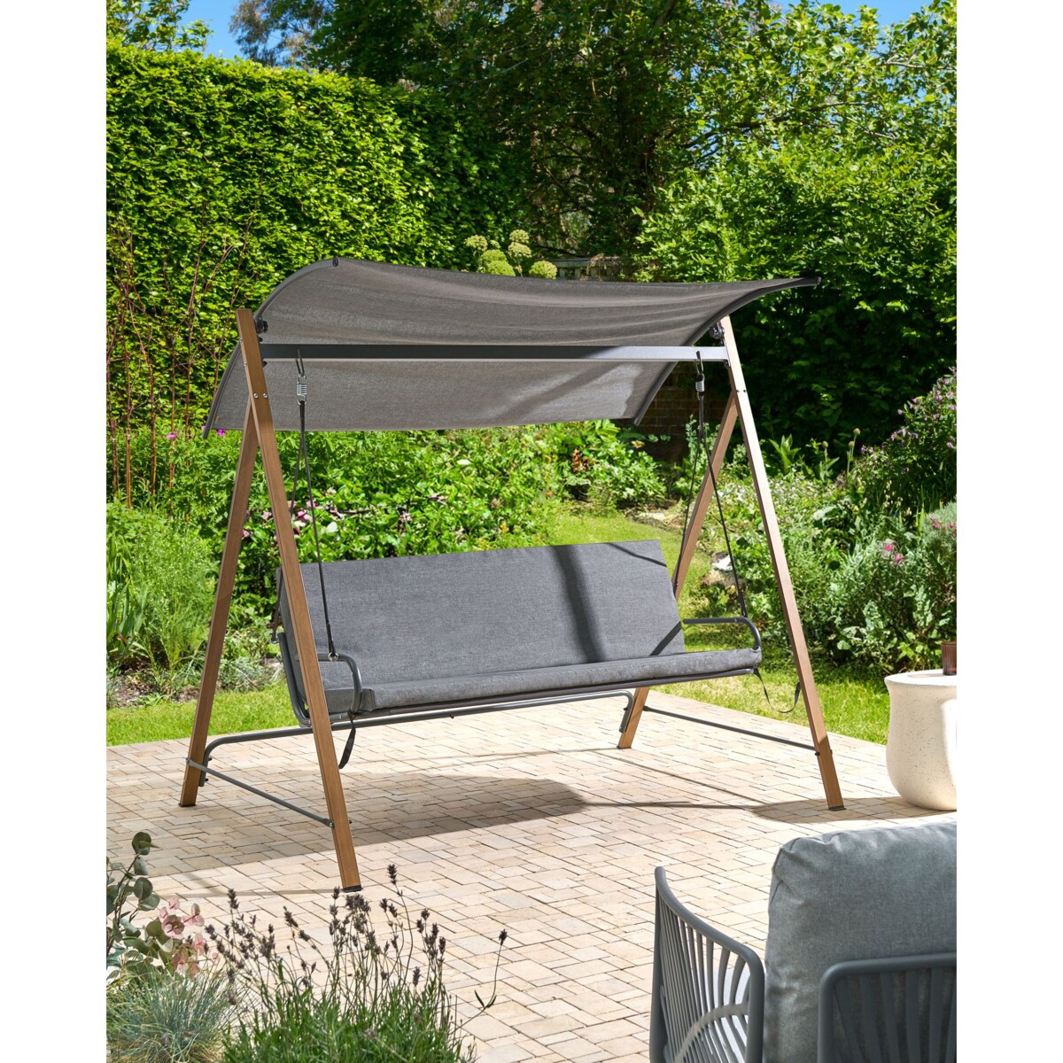 Huśtawka ogrodowa BONAGIA Metal Szary