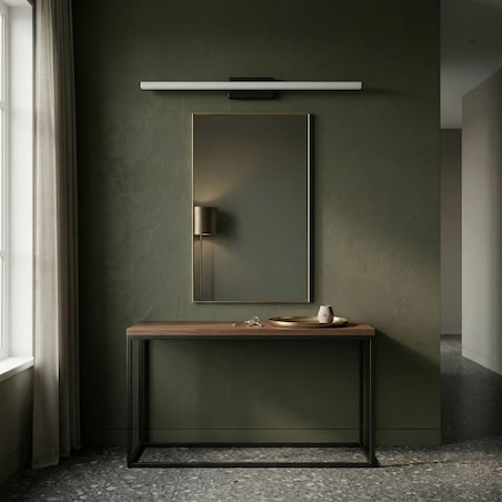 Kinkiet App1856-1W 80Cm Led Czarny, Metal, Tworzywo Sztuczne
