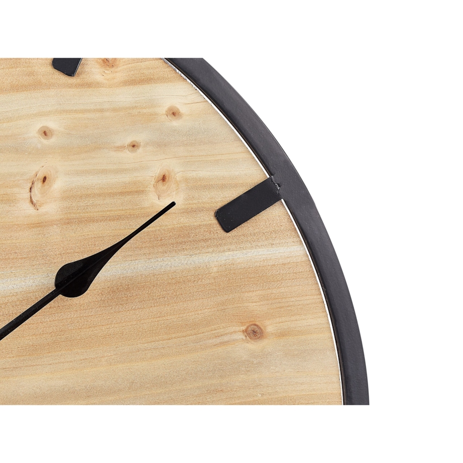 Zegar ścienny ø 60 cm jasne drewno CABORCA