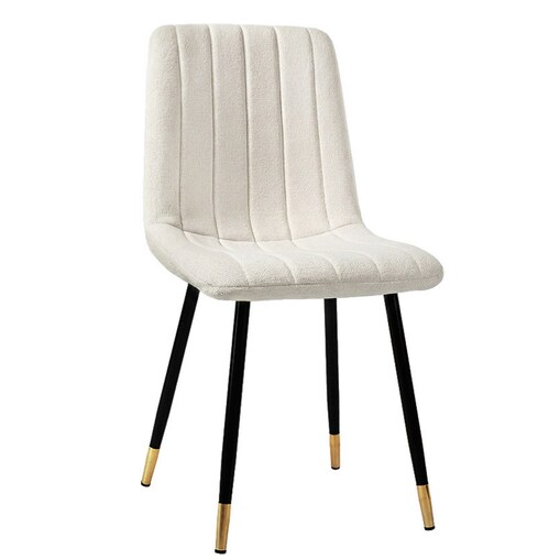 Krzesło pikowane z tkaniny tapicerowane metalowe nogi do jadalni salonu