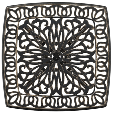 vidaXL Stolik ogrodowy, brąz, 53x53x53 cm, odlewane aluminium