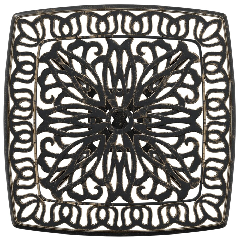 vidaXL Stolik ogrodowy, brąz, 53x53x53 cm, odlewane aluminium
