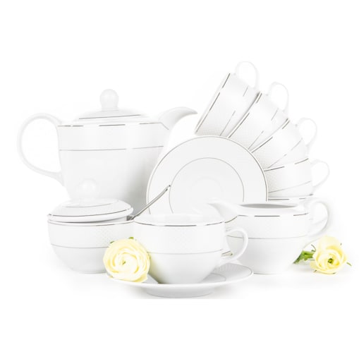 Zestaw kawowy 6os. (9el.) AMELIA SATYNA