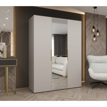 Szafa uchylna otwierana MARBELLA 2 150 wys. 202 cm Kaszmir + u. Złoty