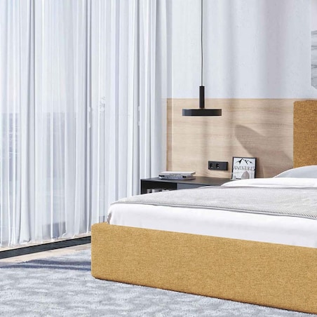 Mesonica Łóżko Bufo, miodowe 140x200