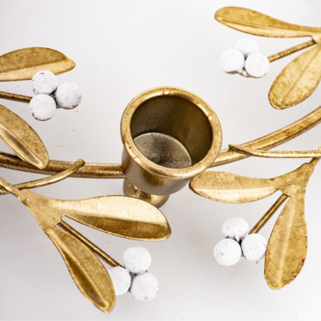 Świecznik metalowy na 4 świece złoty 4,5x32 cm CERCHIO