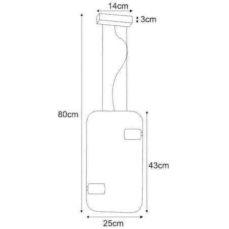 Wisząca LAMPA industrialna K-4692 Kaja prostokątna OPRAWA metalowy ZWIS ramka frame czarna