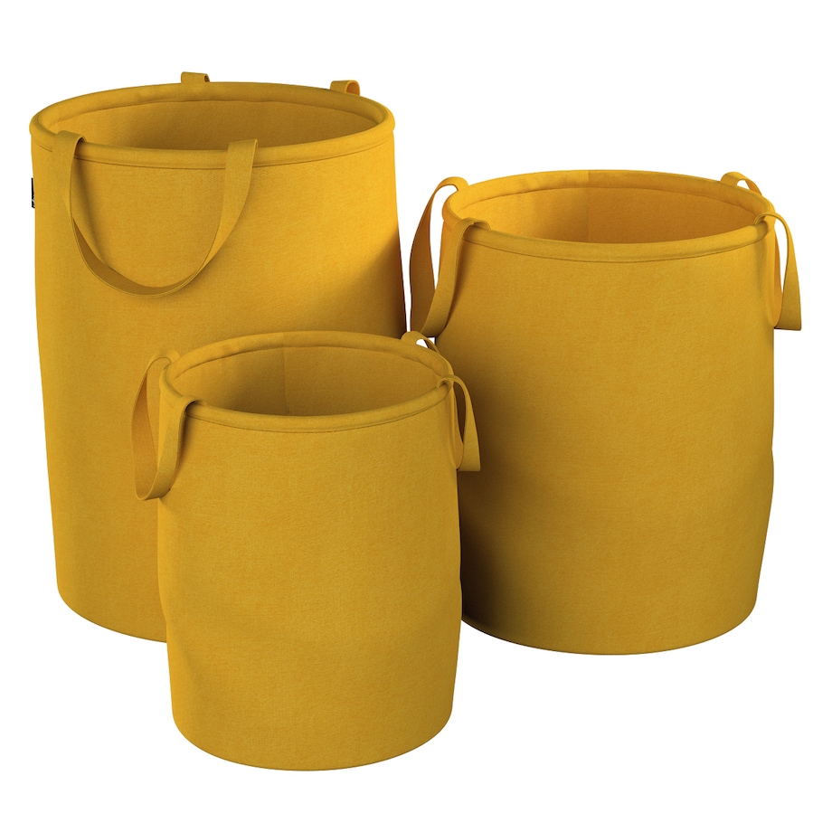 Kosz na zabawki Tobi, musztardowy szenil, 40x50cm, Lollipop