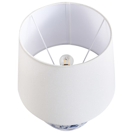 Lampa stołowa SILVES Porcelana Biały/ niebieski