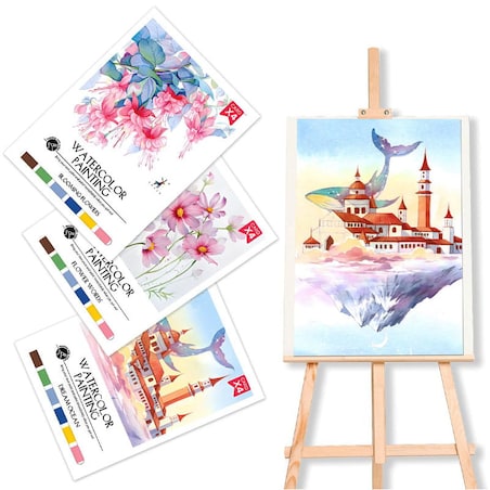 Malowanie akwarelą - Ocean - 4 elementy