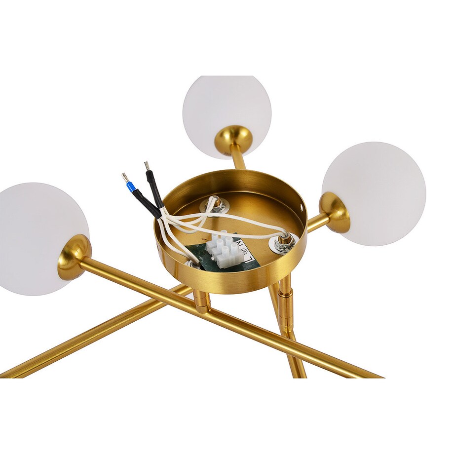Loftowa lampa sufitowa Dorado LP-002/6C szklane kule molekuły złote białe