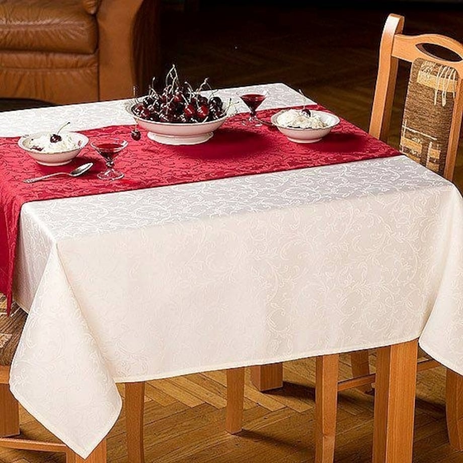 Obrus Ares ecru - 120x120 cm - ecru