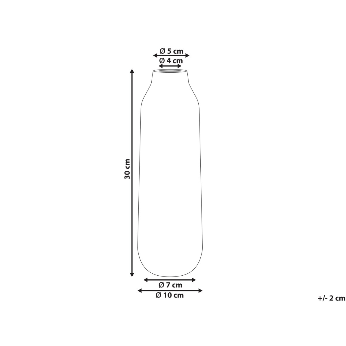 Wazon na kwiaty ceramiczny 30 cm biały z niebieskim MULAI
