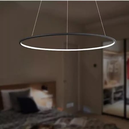 Lampa wisząca Ledowe Okręgi No.1 80cm 4k 43W czarna