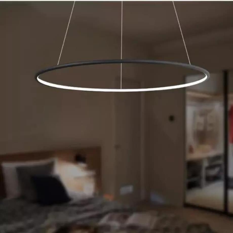 Lampa wisząca Ledowe Okręgi No.1 80cm 4k 43W czarna