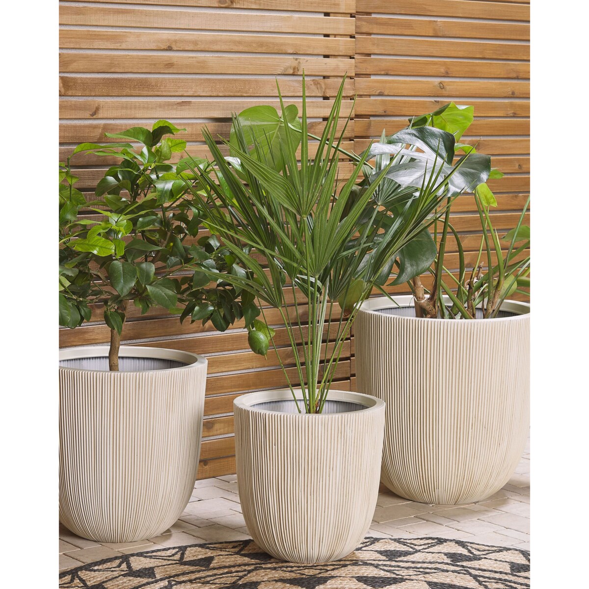 Doniczka CHIOS Plastik 31 cm Beżowy