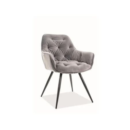 Zestaw krzeseł CHERRY VELVET 4 szt szare