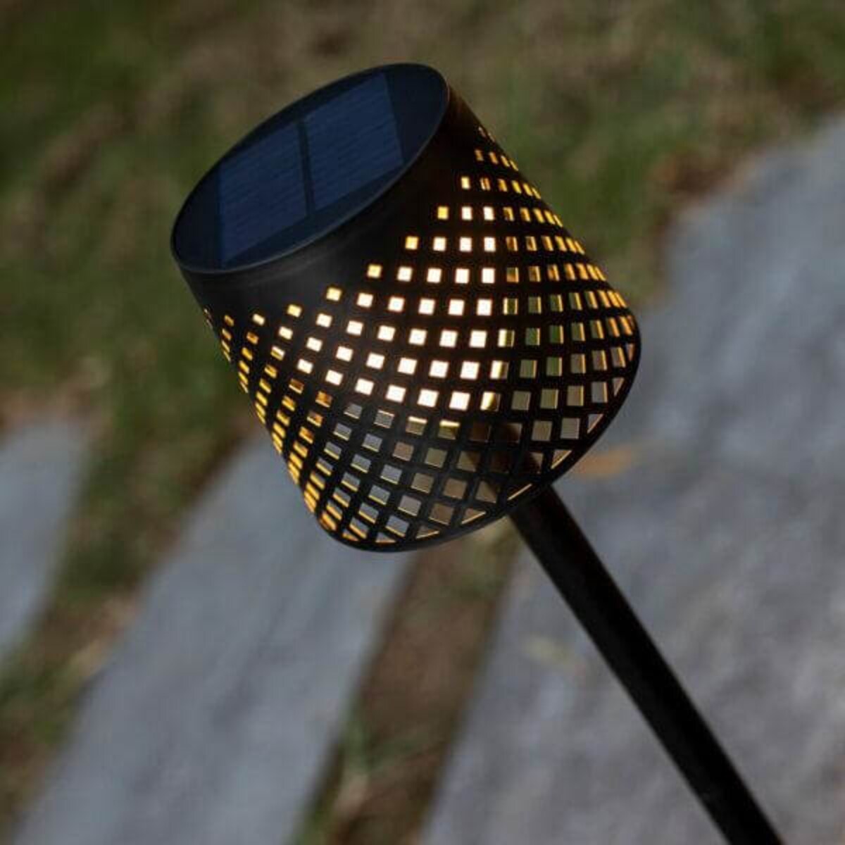Wielofunkcyjna lampa ogrodowa Greta LUMGRE080NXSWNW King Home IP65 czarny