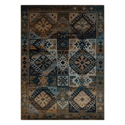 Dywan wełniany OMEGA AVAR Ramka, romby, 170x235 cm