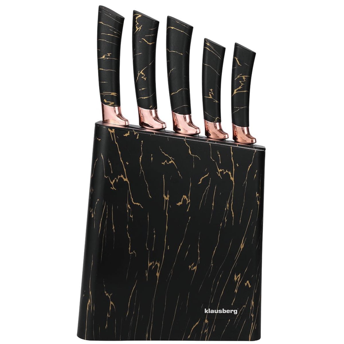 Zestaw noży kuchennych w bloku 5 elementów noże KLAUSBERG