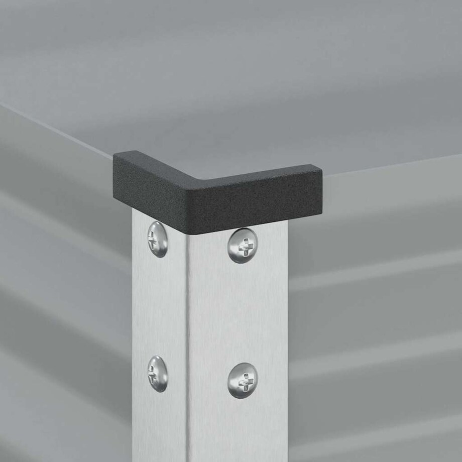 vidaXL Donica ogrodowa, szara, 100x45x90 cm, stal