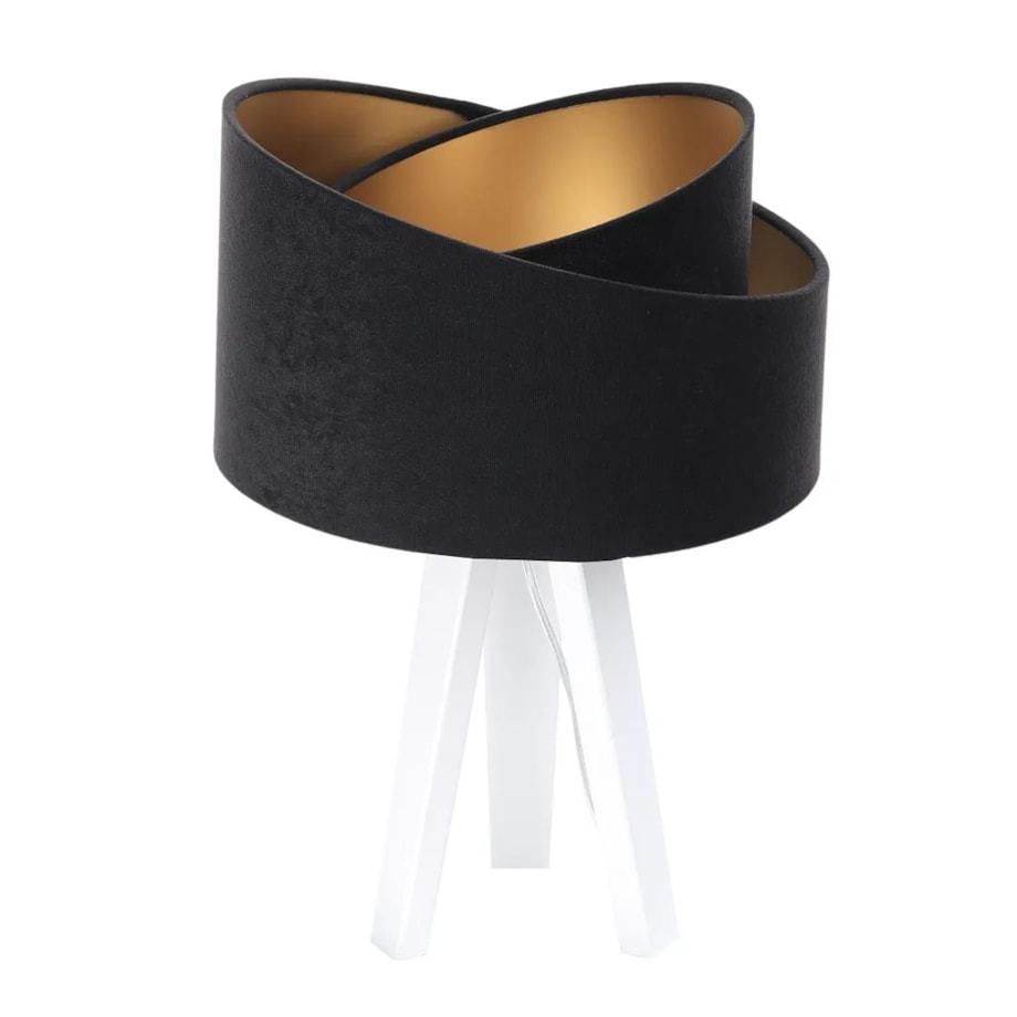 Lampa stołowa GEMSTONE czarna/złota/biała