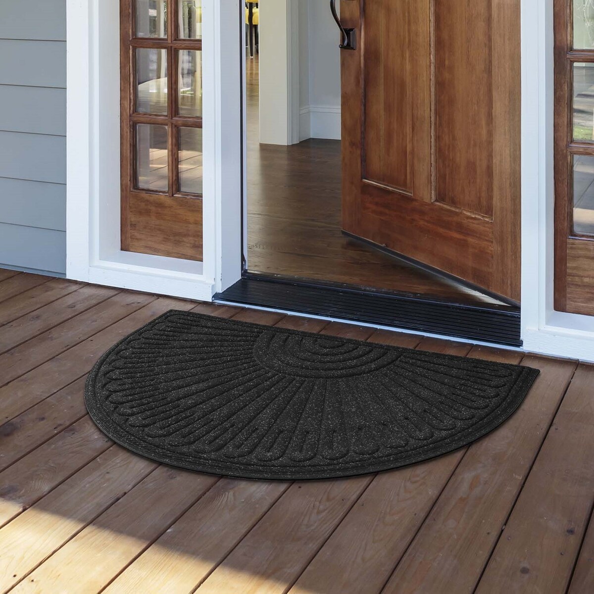 Wycieraczka półokrągła 60x90 cm Half Moon czarna