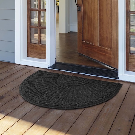 Wycieraczka półokrągła 60x90 cm Half Moon czarna