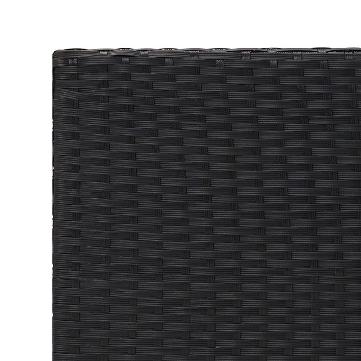 vidaXL Stolik boczny, czarny, 55x45x49 cm, polirattan