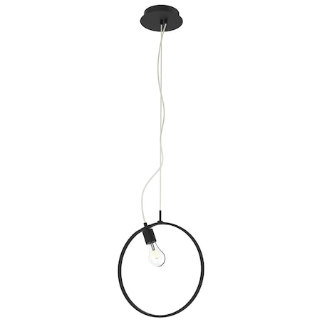 Wisząca LAMPA geometryczna A0024-320 Candellux okrągła OPRAWA metalowa LED 14W 4000K okrąg pierścień ring koło chrom