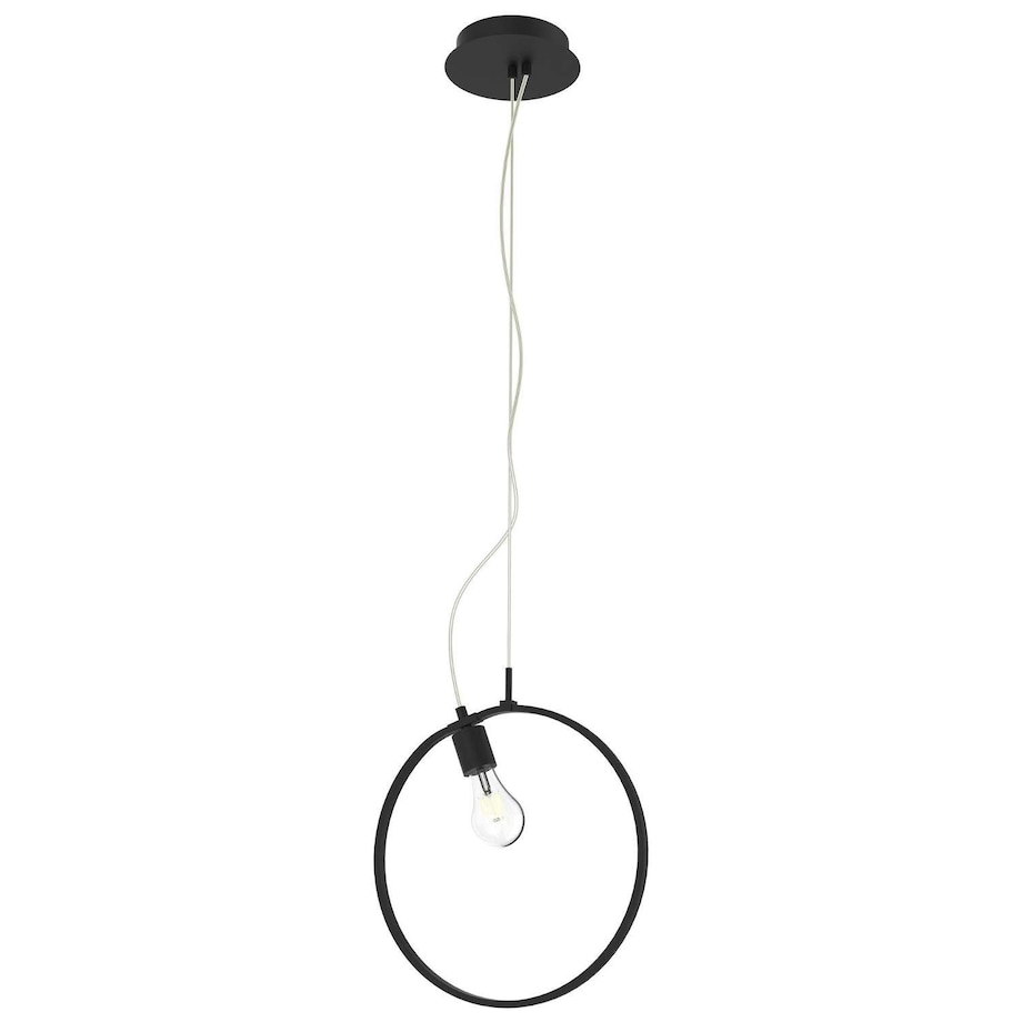 Wisząca LAMPA geometryczna A0024-320 Candellux okrągła OPRAWA metalowa LED 14W 4000K okrąg pierścień ring koło chrom