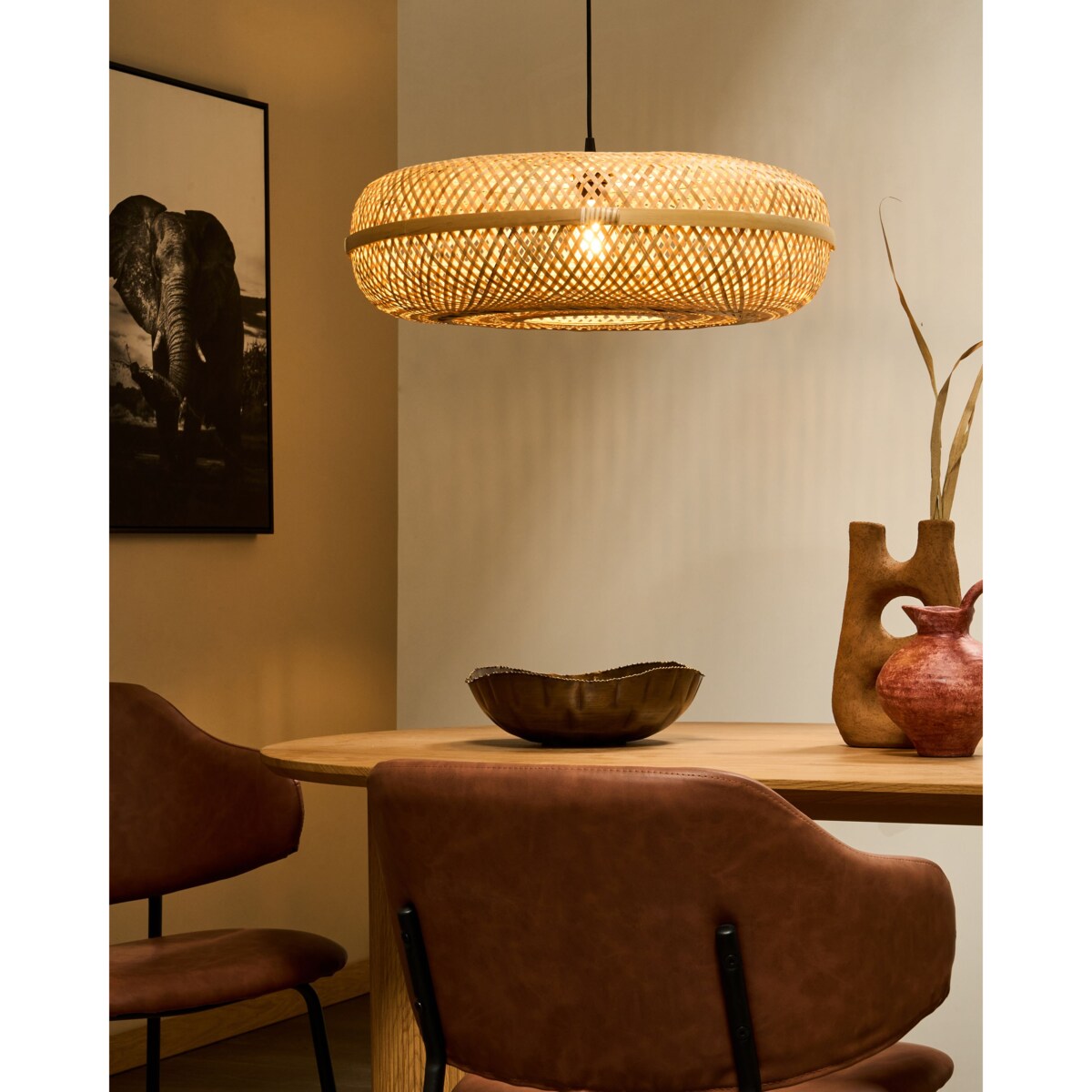 Lampa wisząca LAJAS Bambus Naturalny