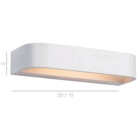 Ścienna LAMPA ramka KAREN MB13006051 6A Italux prostokątna OPRAWA metalowy kinkiet LED 6W 3000K przyścienny biały
