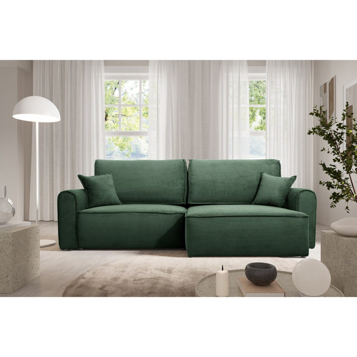 Narożnik MARTIN z funkcją spania sztruks POSO 14